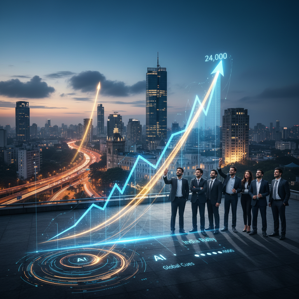 Nifty Eyes 24,000: AI & Global Cues Fueling India Rally! — TradeMine AI