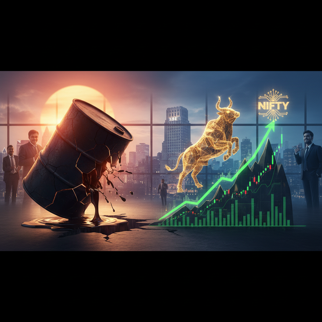 Crude Oil Crash: Nifty Surges to New Highs! What Next?
