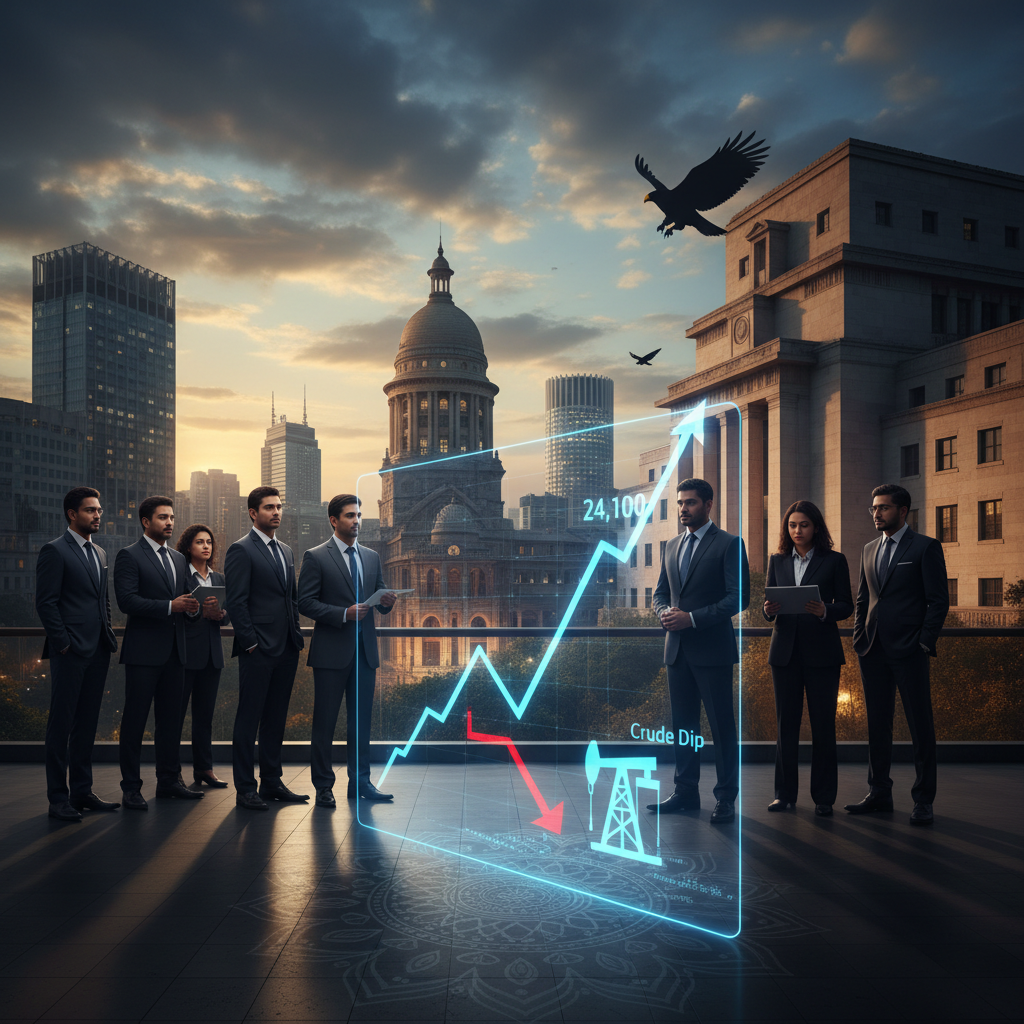 Nifty Holds 24,100 Amidst Crude Dip & Hawkish Fed: What