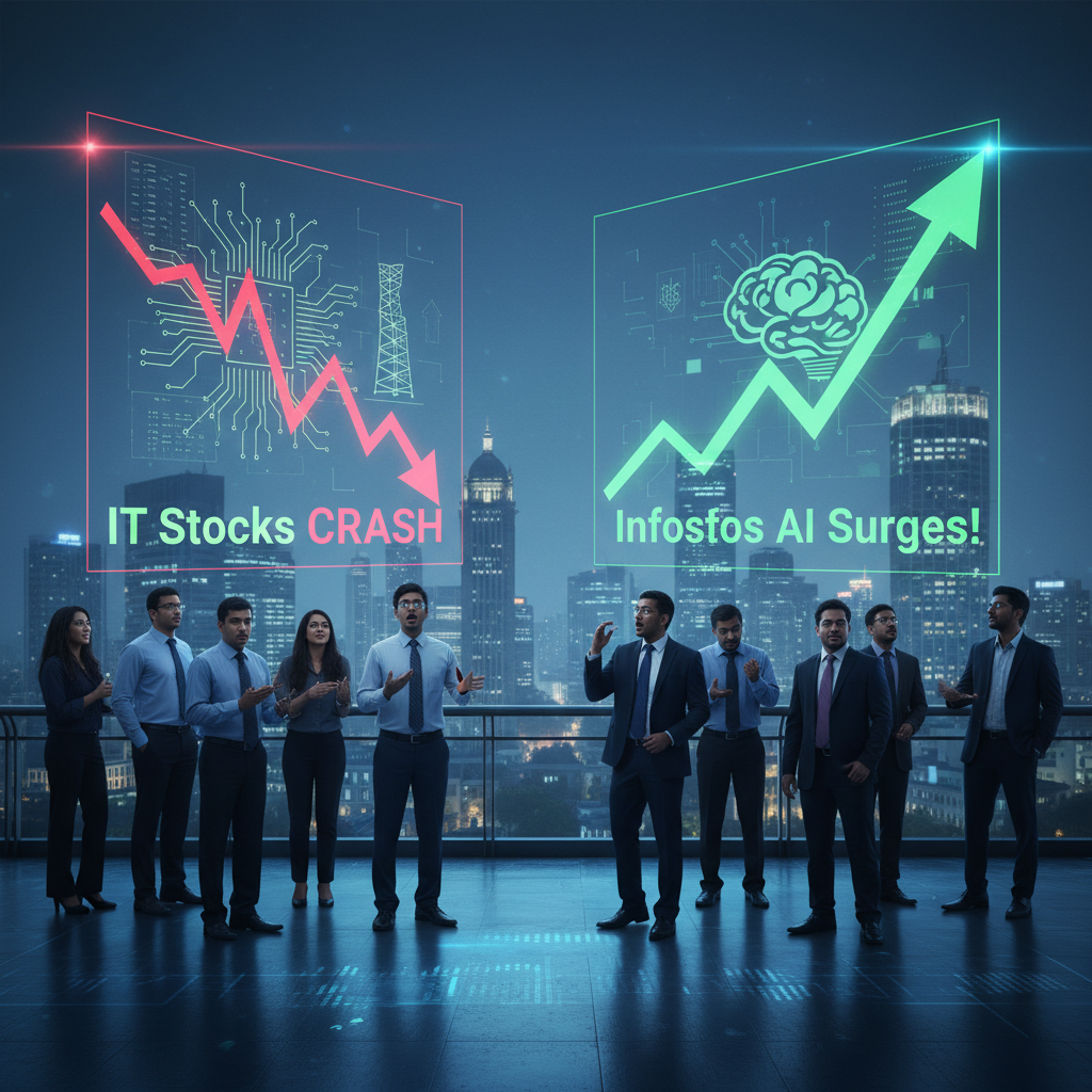 IT Stocks CRASH on Accenture Warning, Infosys AI Surges!