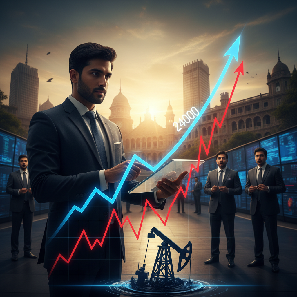 Market Shock: Nifty Soars Past 24,000 as Crude Oil — TradeMine AI