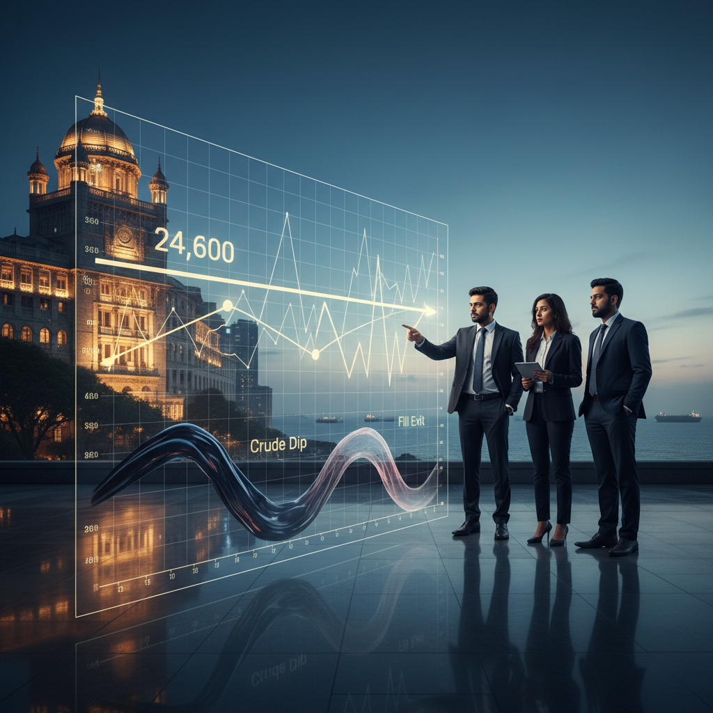 Nifty Holds 24,600 Amidst Crude Dip, FII Exit: What Next?