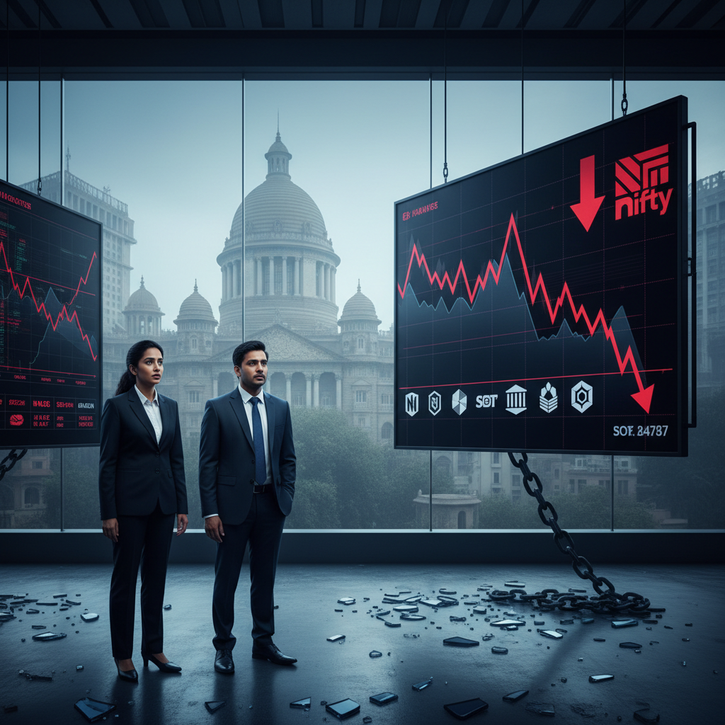 Nifty Slides Below 24,100: Heavyweights Drag Market Amid — TradeMine AI