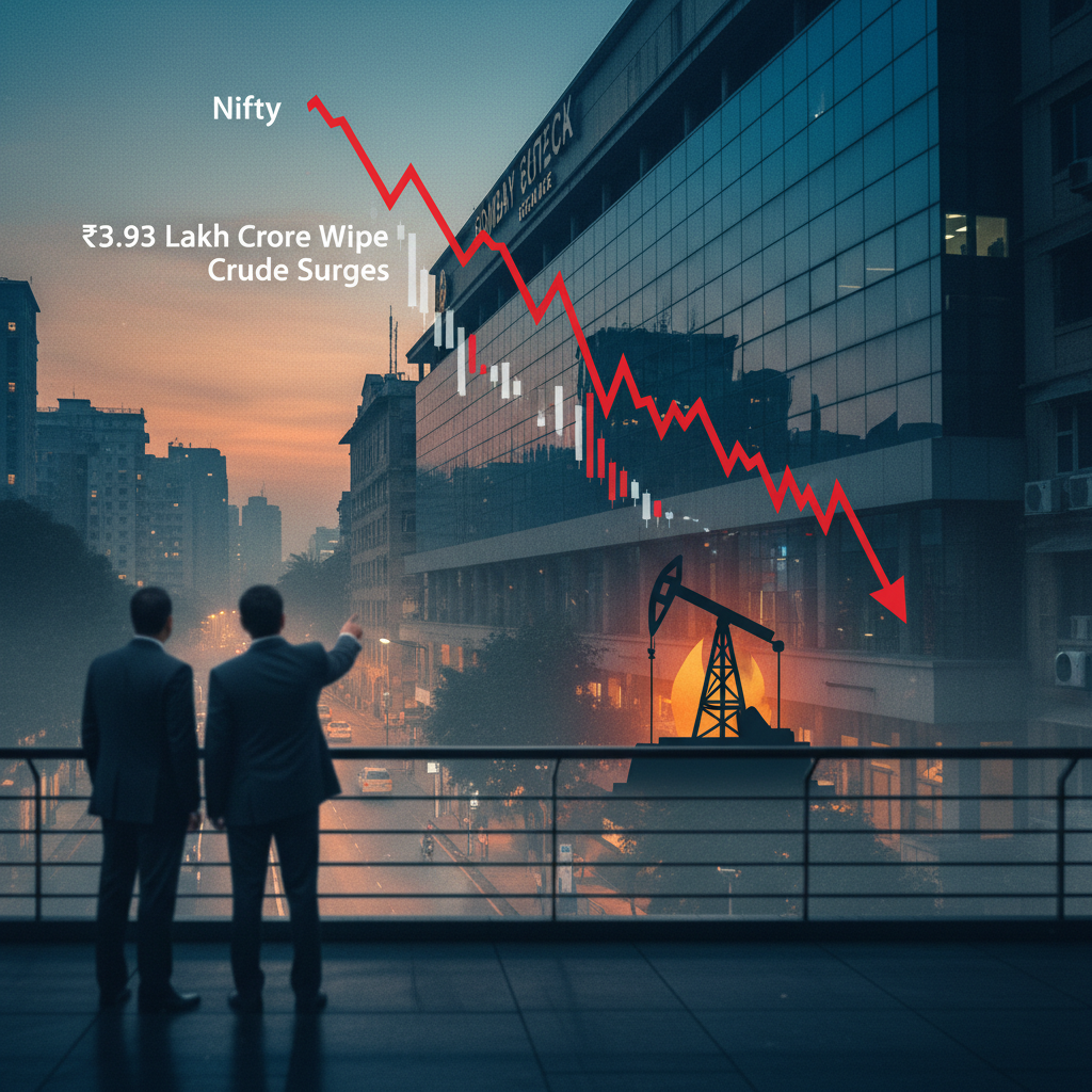 Nifty Crashes 1.64%: ₹3.93 Lakh Crore Wiped Out as Crude